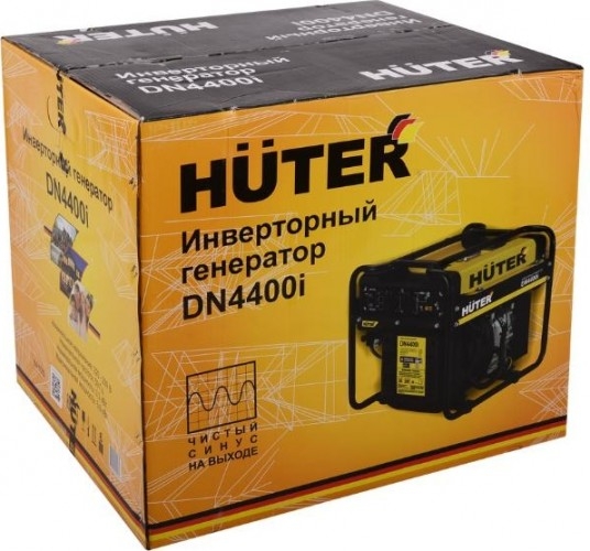 Генератор бензиновый HUTER DN4400i 64/10/5, 3.3 кВт, Желтый детальное изображение - 7