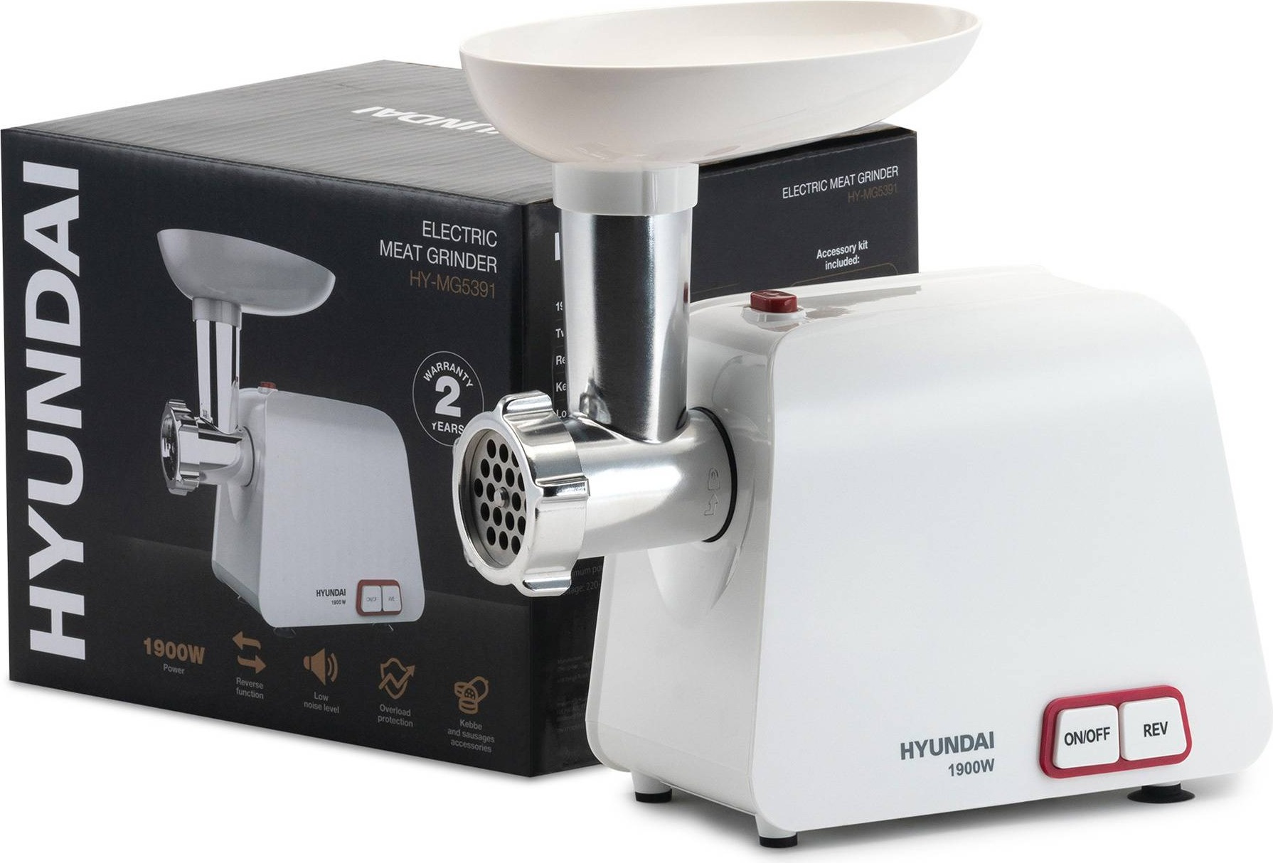 Мясорубка Hyundai HY-MG5391, Белый детальное изображение - 9