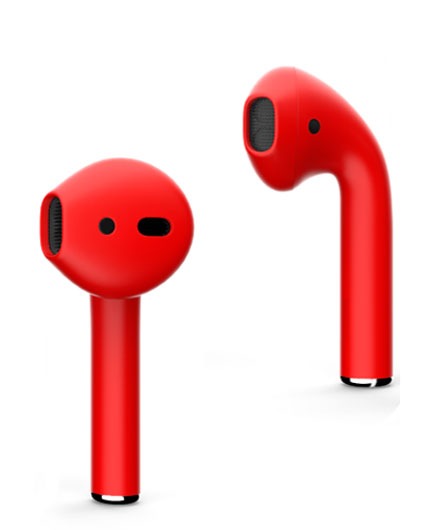 Беспроводные наушники Apple AirPods 2 (без беспроводной зарядки чехла), Красный матовый детальное изображение - 2