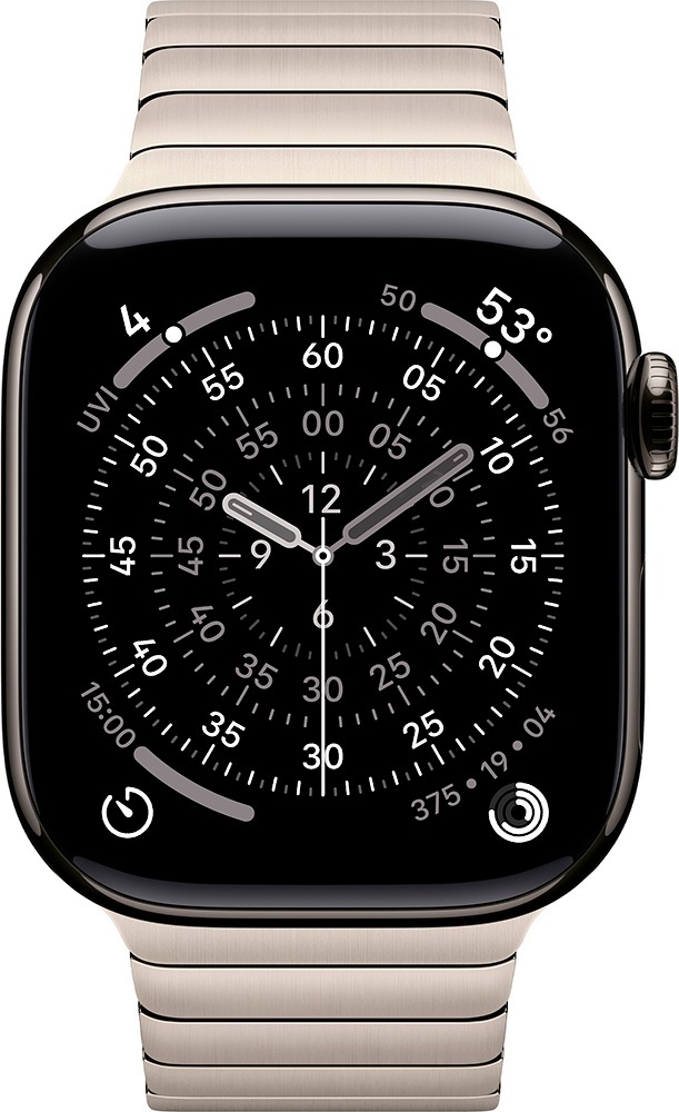 Умные часы Apple Watch Series 11 42 мм, Slate Titanium Case with Natural Link Bracelet, GPS + Cellular, Черный/Серебристый детальное изображение - 2