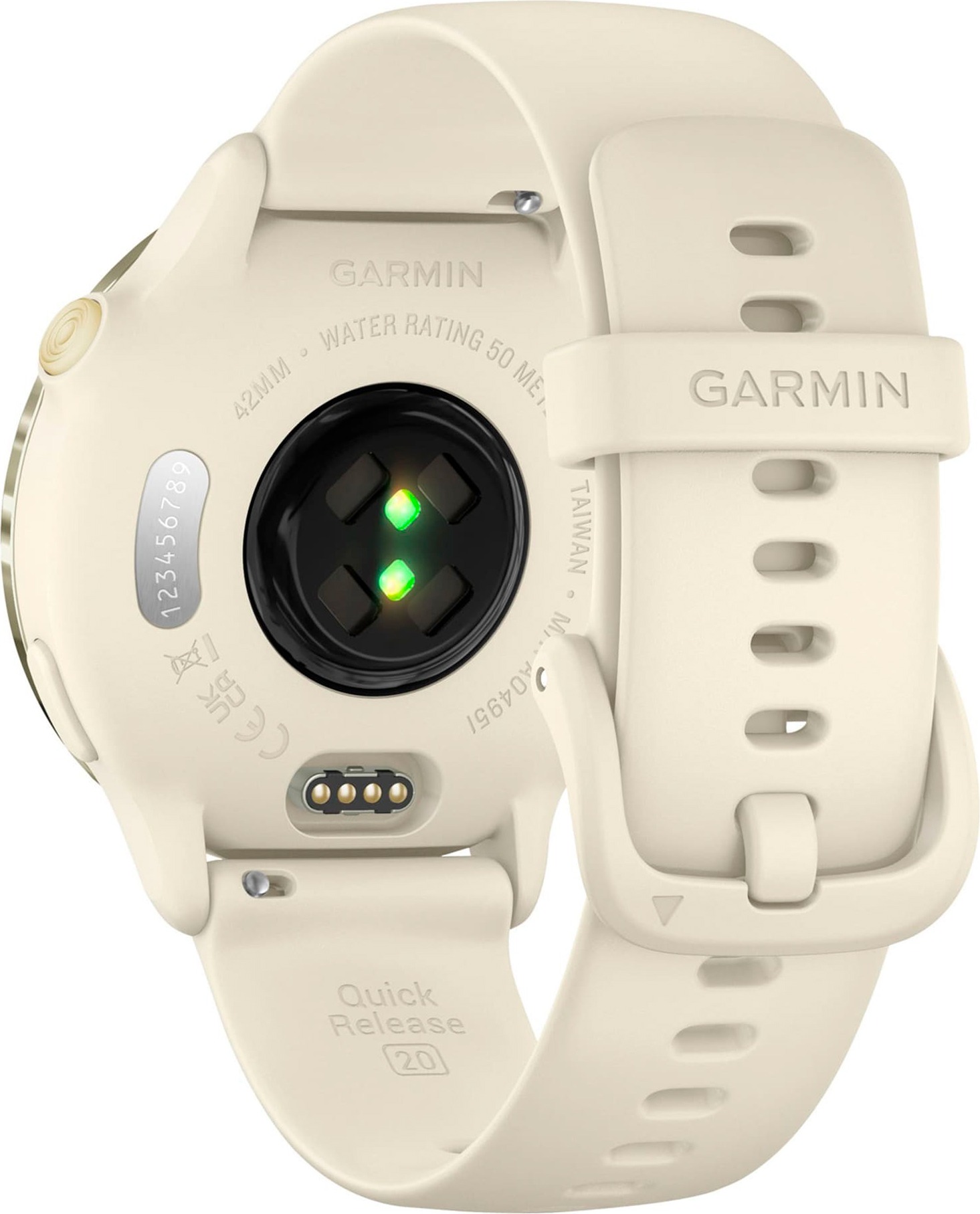 Умные часы Garmin Vivoactive 6 42 мм, Лунно-золотистый с ремешком цвета слоновой кости детальное изображение - 8