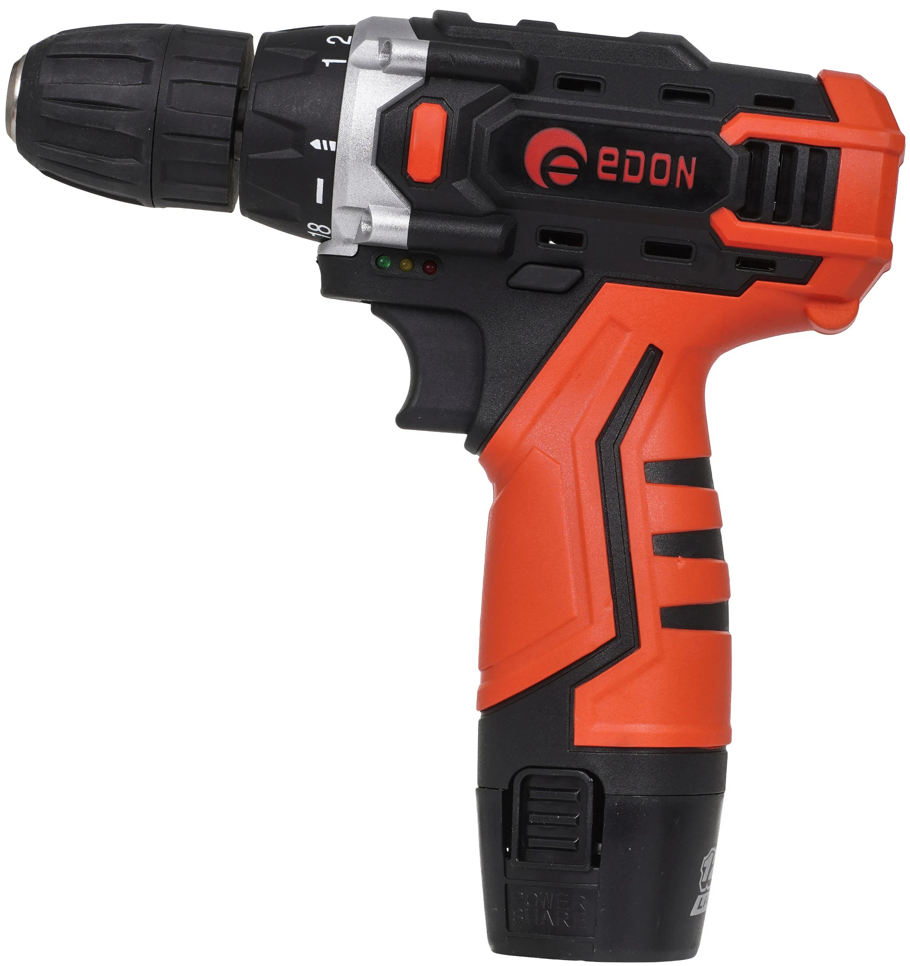 Аккумуляторная дрель-шуруповерт с набором ручного инструмента Edon CF-1201N, 12 В, 23 Нм, 1.3 А·ч, 22836 детальное изображение - 1