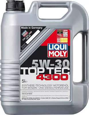 Моторное масло Liqui Moly Top Tec 5W-30 4300, 8031/3741, 5 л  детальное изображение - 1