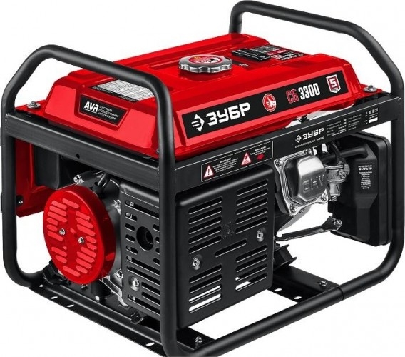 Генератор бензиновый ЗУБР СБ-3300, 3 кВт, Красный детальное изображение - 9
