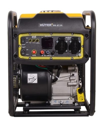 Генератор бензиновый HUTER DN A7.5i 64/10/25, 5.5 кВт, Желтый детальное изображение - 4