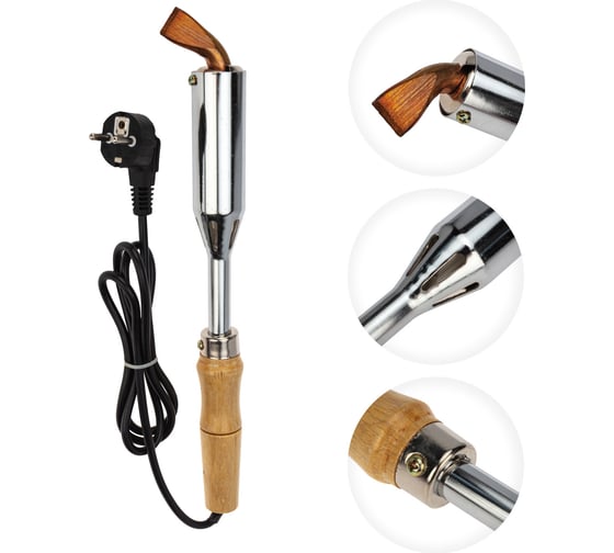 Паяльник REXANT ПД 220 В деревянная ручка 12-0213, 300 Вт детальное изображение - 2