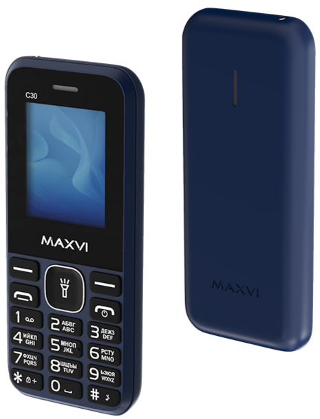 Мобильный телефон MAXVI C30 (без З\У), 32 Мб, Синий, Dual mini-SIM детальное изображение - 3