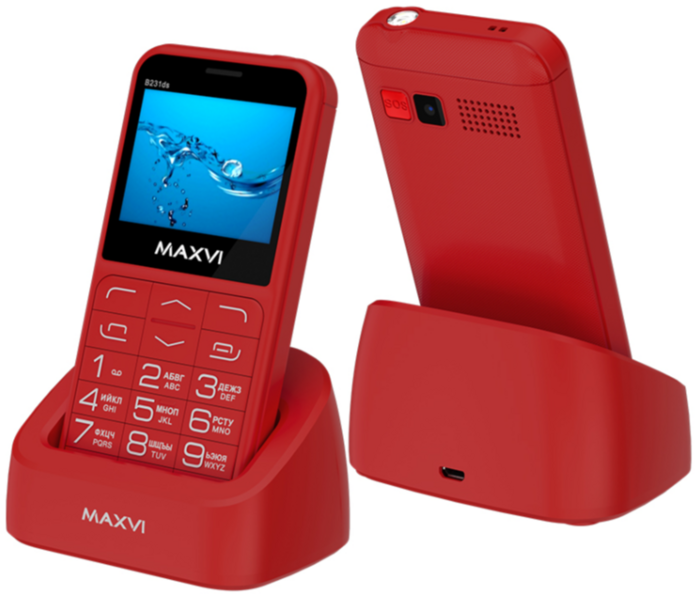 Мобильный телефон MAXVI B231ds, 32 Мб, Черный, Dual mini-SIM №1