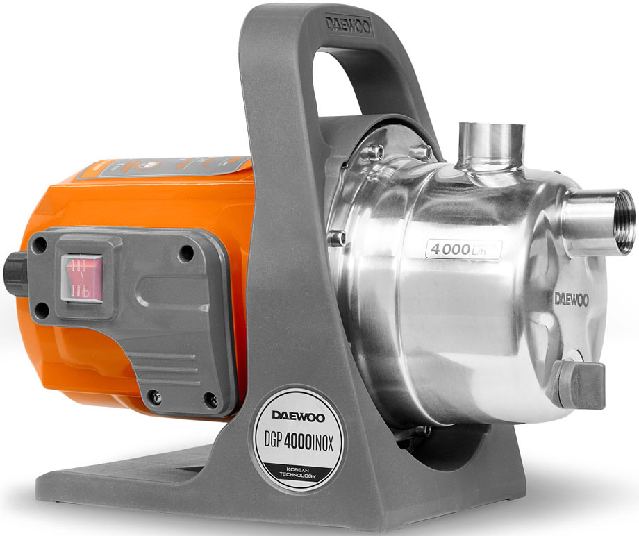 Насос Daewoo Power Products DGP 4000 inox, 66.7 л/мин, 25 мм, напор 50 м, d=25 мм, 1300 Вт, Оранжевый детальное изображение - 1