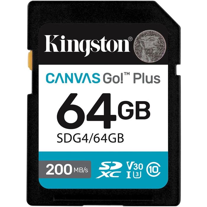 Карта памяти Kingston Canvas Go! Plus SD (SDG4/64GB), 64 Гб №1