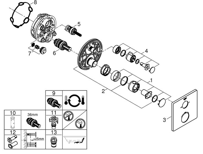 Смеситель Grohe Grohtherm 24080000 №4
