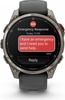 Смарт-часы Garmin Fenix 8 Pro AMOLED, 51 мм, серебристо-серый, графитово-черный силиконовый ремешок вариант - 2