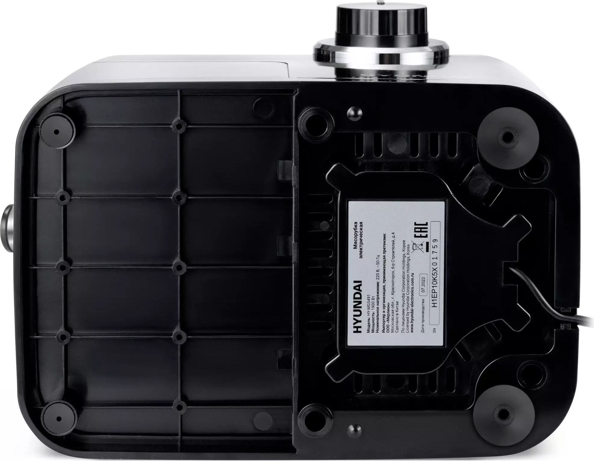 Мясорубка Hyundai HY-MG5491, Черный детальное изображение - 3