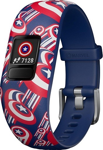 Фитнес-браслет детский Garmin Vivofit Jr 2, Marvel Avengers Band, 11 мм, Синий детальное изображение - 1