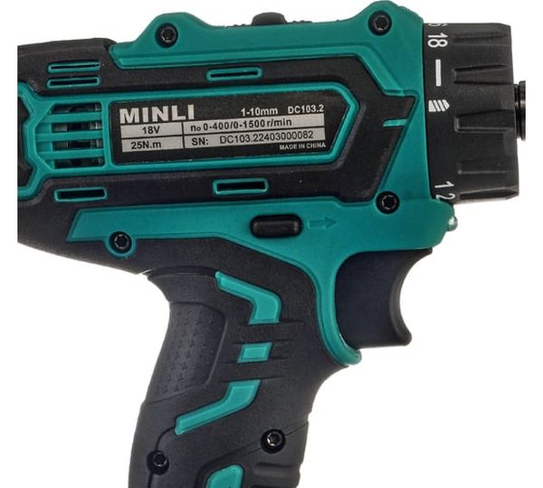 Аккумуляторная дрель-шуруповерт MINLI DC103.2-2.0A, 18 В, 25 Нм, 2 А·ч  детальное изображение - 5