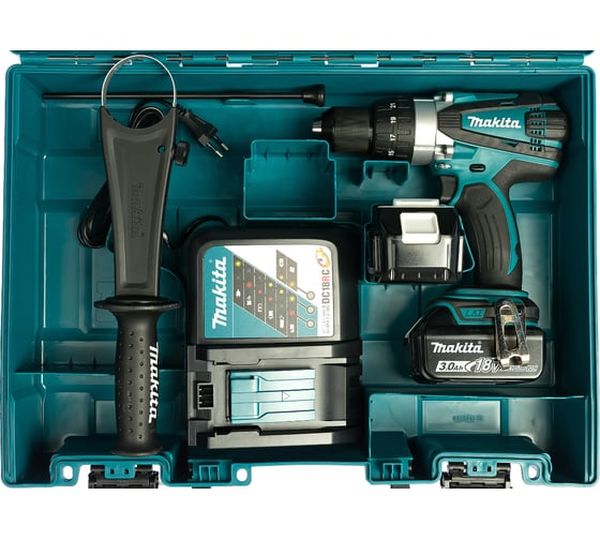 Аккумуляторная дрель-шуруповерт Makita DHP458RFE, 18 В, 91 Нм, 3 А·ч  детальное изображение - 5