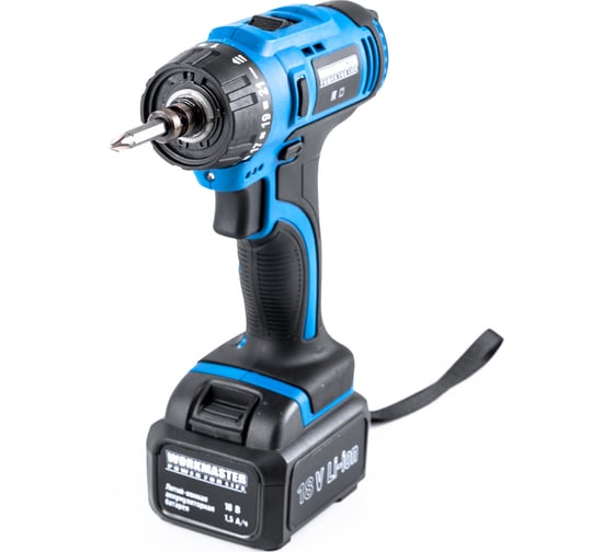 Аккумуляторная дрель-шуруповерт WorkMaster АШ-18ЛМ, 18 В, 28 Нм, 1,5 А·ч детальное изображение - 15