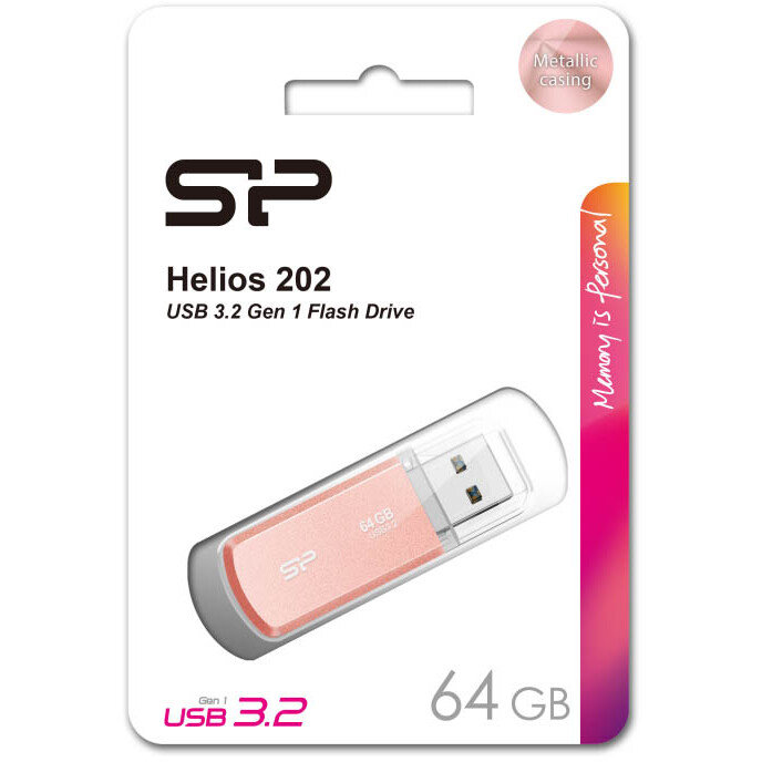 USB Flash накопитель Silicon Power Helios 202 (SP064 ГБUF3202V1P) 64 ГБ, розовый детальное изображение - 2