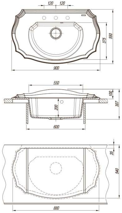 Кухонная мойка Florentina Emilia  детальное изображение - 2