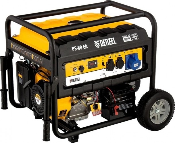 Генератор бензиновый Denzel PS 80 EA 946924, 7 кВт, Желтый детальное изображение - 5