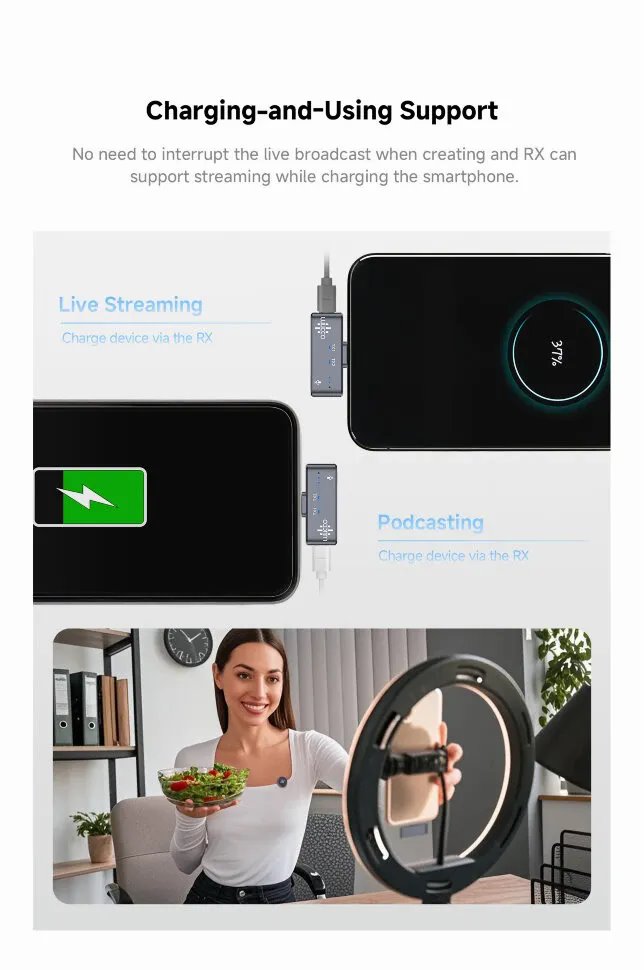 Радиосистема Luucco AirWave Mini K2 Type-C, Серый детальное изображение - 7