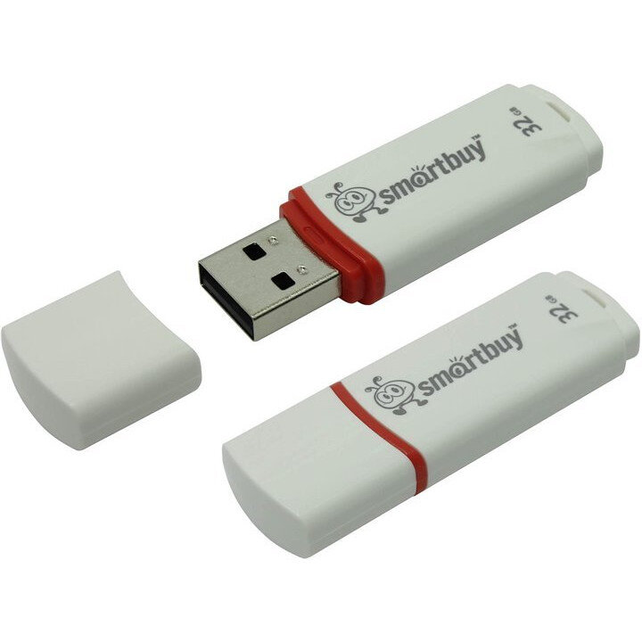 USB Flash накопитель SmartBuy Crown (SB32 ГБCRW-W) 32 ГБ, белый детальное изображение - 1