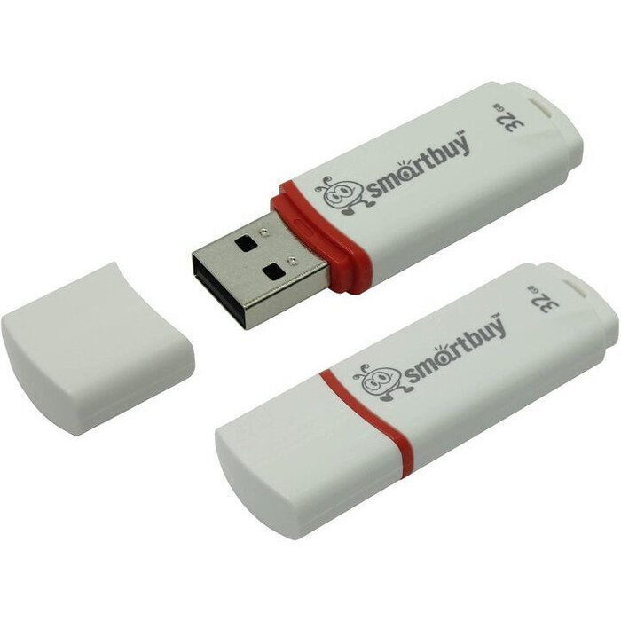 USB Flash накопитель SmartBuy Crown (SB32 ГБCRW-W) 32 ГБ, белый №1