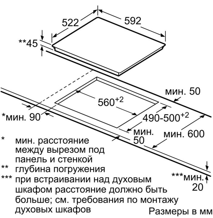 Варочная поверхность Bosch PXX 675 DV1E, Черный №5