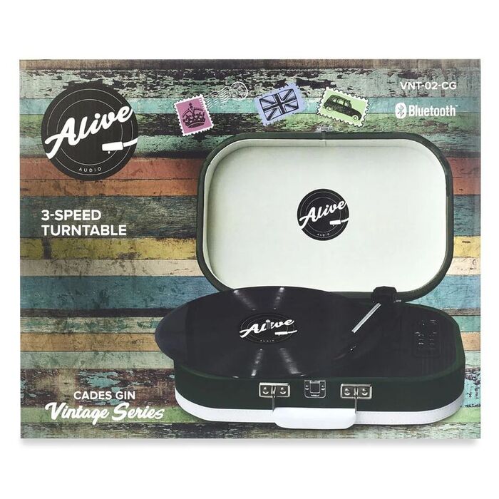 Проигрыватель винила Alive Audio Vintage Cades Gin, Зеленый №7