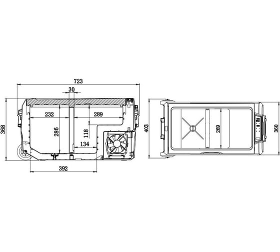 Автомобильный компрессорный холодильник Alpicool ET36, 990069, 12/24/220 В, Серый детальное изображение - 6