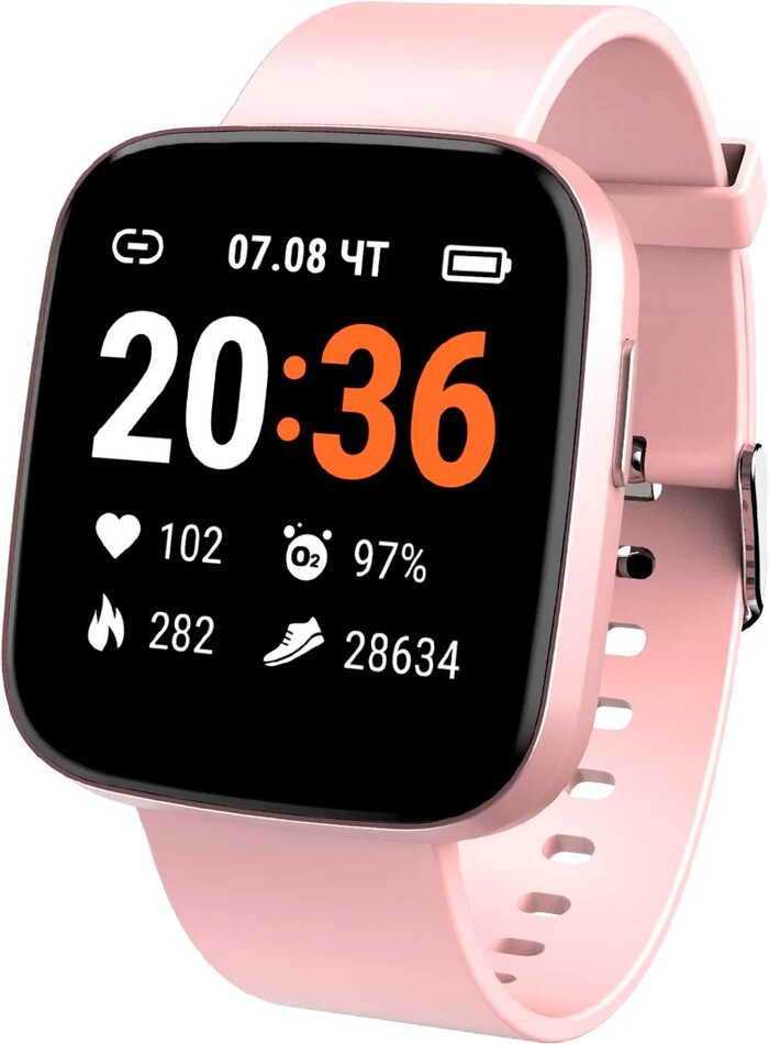 Умные часы Geozon Marathon, 37 мм, Розовый №2