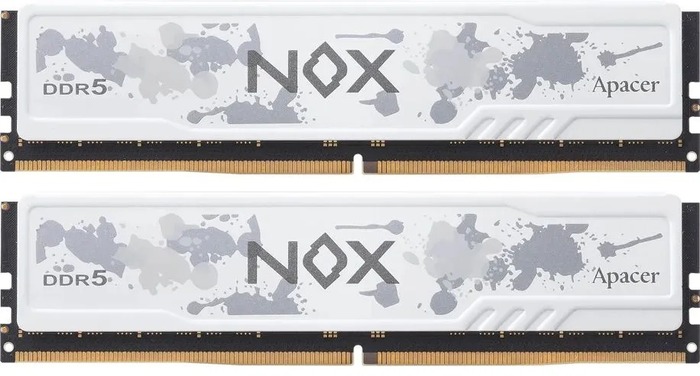 Оперативная память Apacer NOX White DDR5 6000MHz, AH5U64G60C622MWAA-2, 2x32 Гб KIT, 64 Гб №1