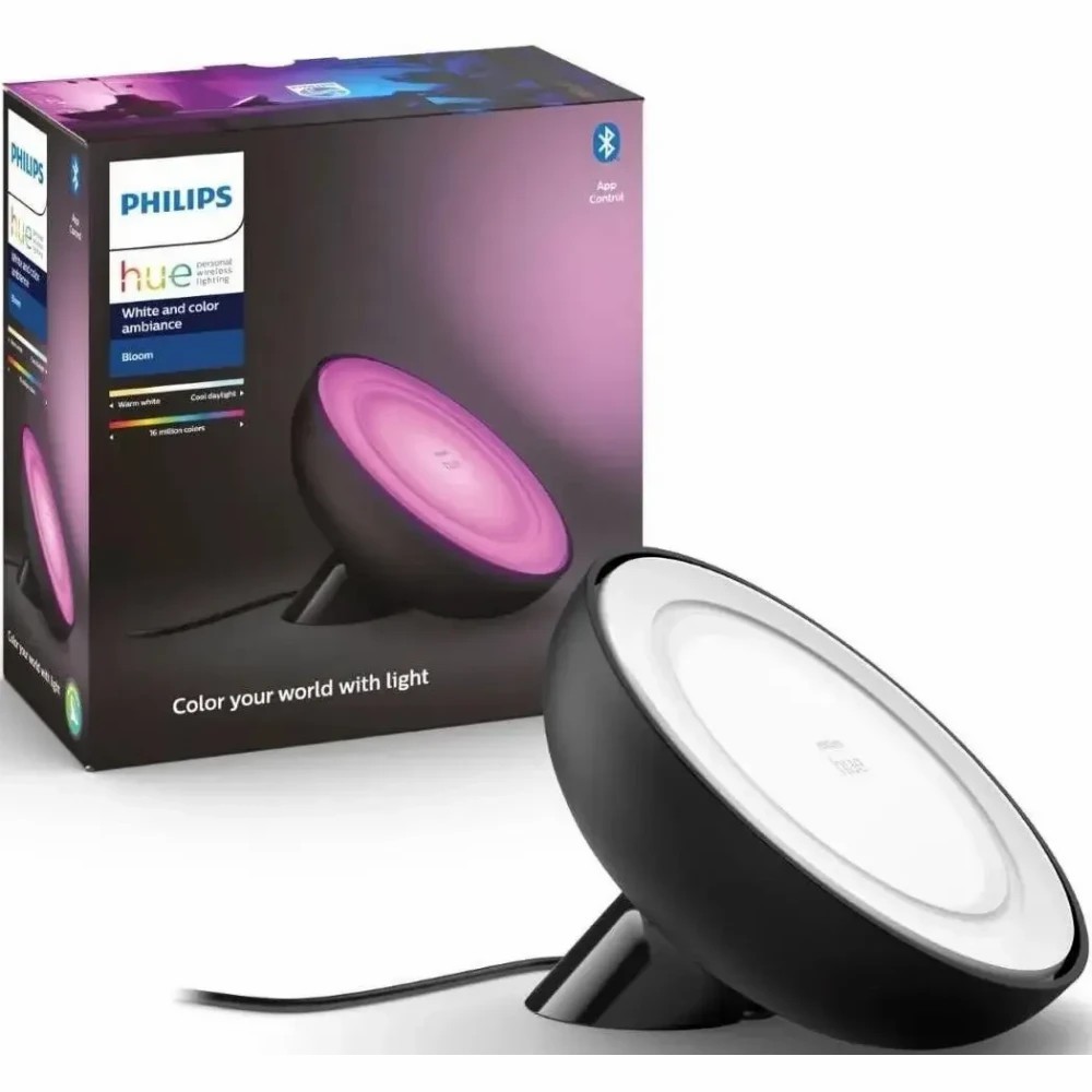 Умный светильник Philips Hue Bloom, 7 Вт, 500 Лм, Черный детальное изображение - 3