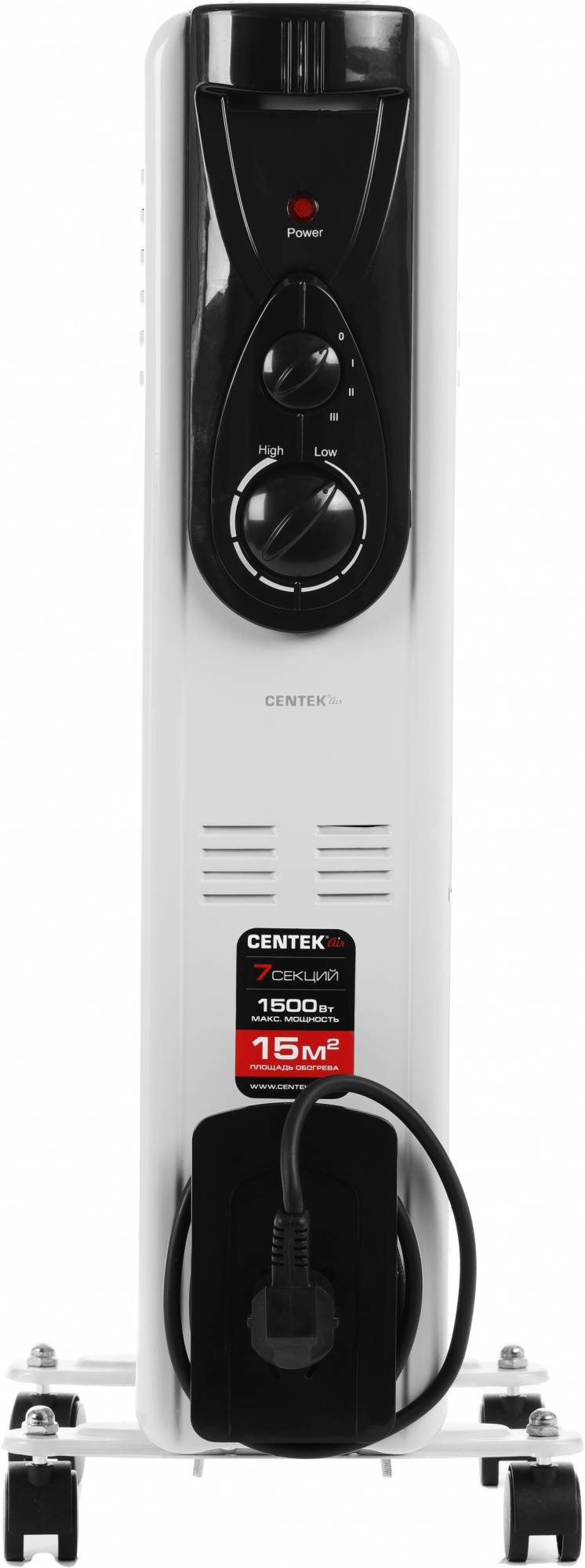 Масляный радиатор Centek CT-6200, Белый детальное изображение - 2
