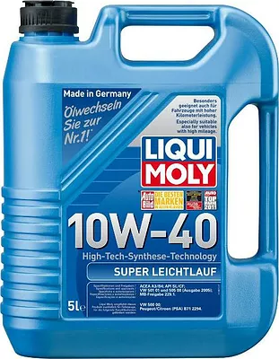 Моторное масло Liqui Moly Super Leichtlauf 10W-40, 1929, 5 л  детальное изображение - 1