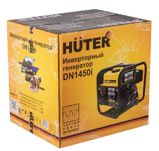 Генератор бензиновый HUTER DN1450i 64/10/17, 1.1 кВт, Черный детальное изображение - 9