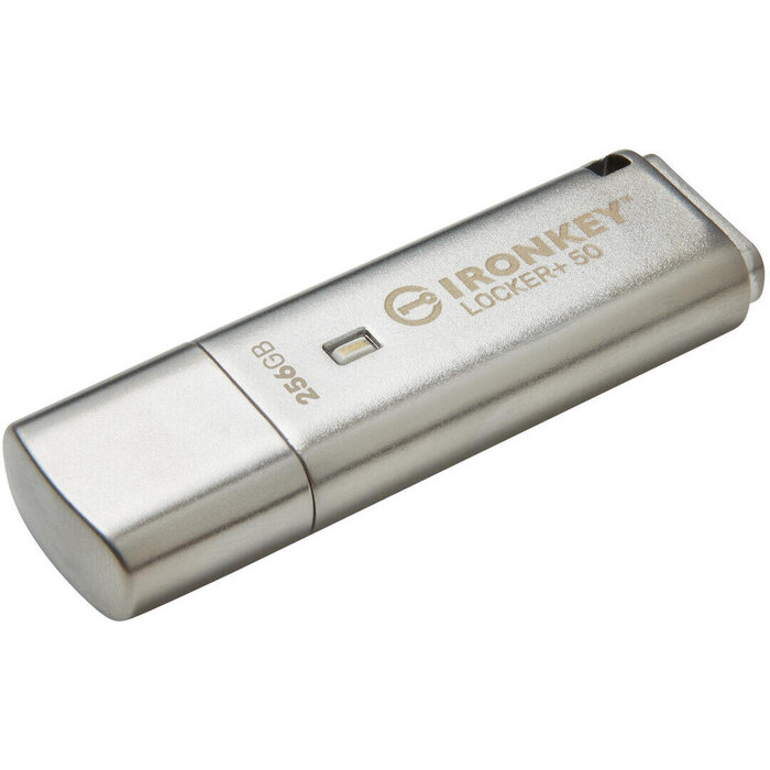 USB Flash накопитель Kingston IronKey Locker+ 50 (IKLP50/256 ГБ) 256 ГБ, серебряный №1