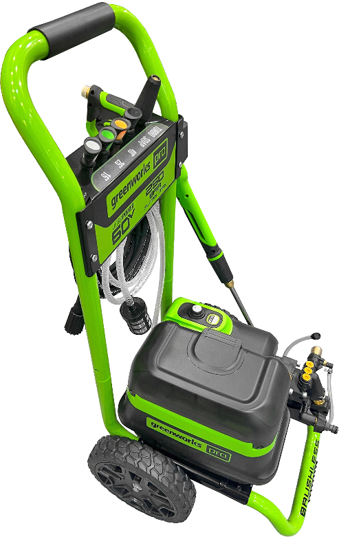 Автомойка GREENWORKS GDPW60DP 60V (без АКБ и ЗУ), 1.8 кВт, 250 бар, Зеленый детальное изображение - 4