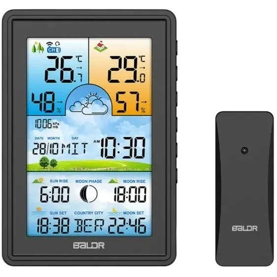 Метеостанция BALDR B0360WST2H2PR-V2, Черный детальное изображение - 2