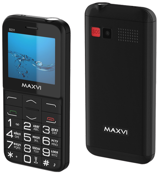Мобильный телефон MAXVI B231, 32 Мб, Черный, Dual mini-SIM детальное изображение - 4