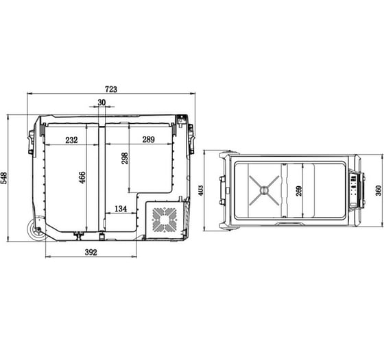 Автомобильный компрессорный холодильник Alpicool ET60, 990071, 12/24/220 В, Серый детальное изображение - 5
