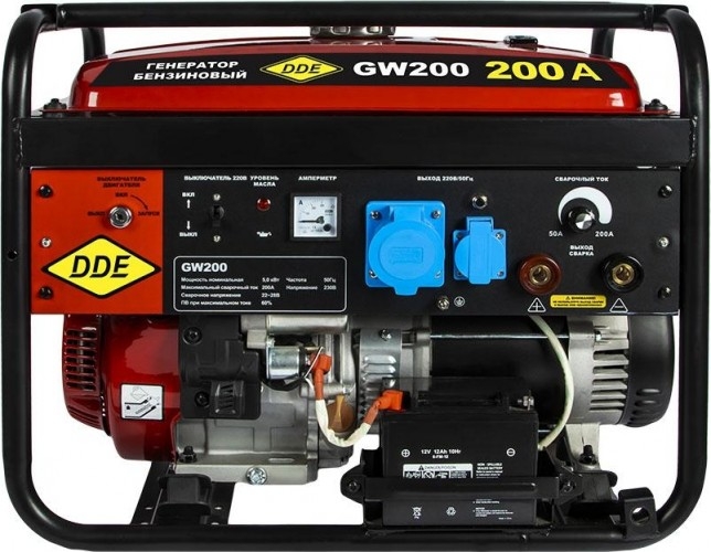 Сварочный генератор DDE GW200 917-484, 5 кВт, Красный детальное изображение - 1