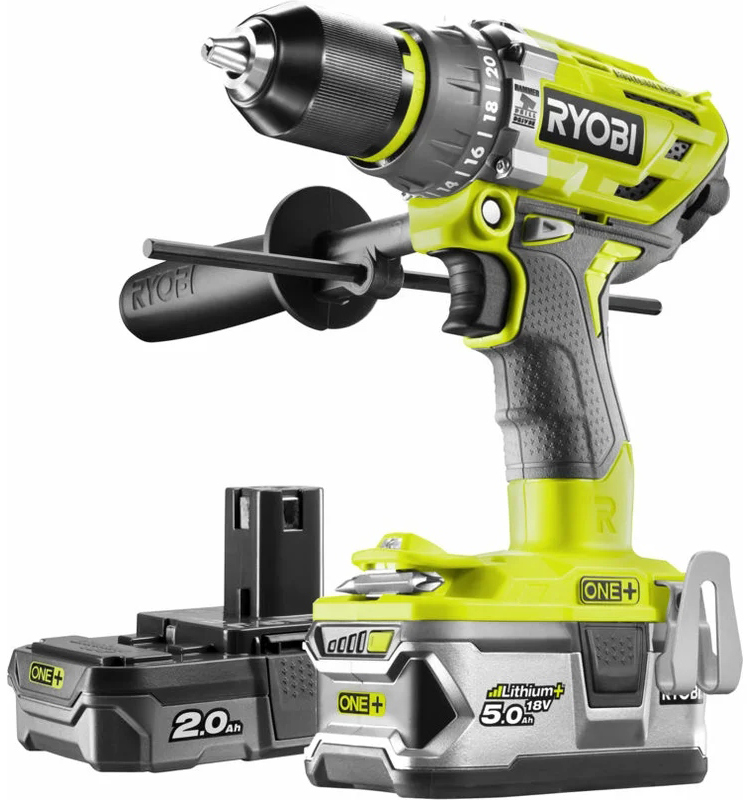 Аккумуляторная дрель-шуруповерт Ryobi R18PD7-252S ONE+ 5133004391, 18 В, 85 Нм, 2/5 А·ч детальное изображение - 2