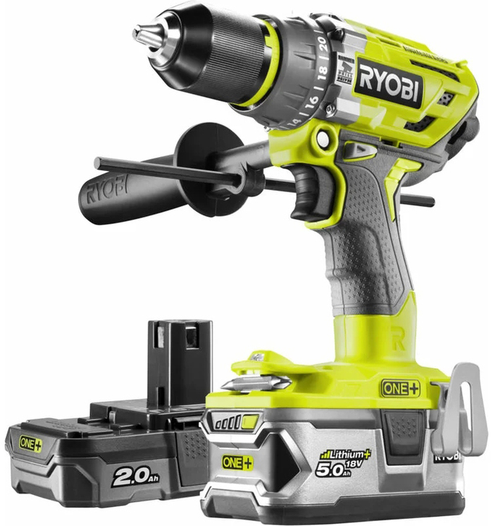 Аккумуляторная дрель-шуруповерт Ryobi R18PD7-252S ONE+ 5133004391, 18 В, 85 Нм, 2/5 А·ч №2