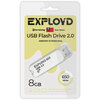 USB Flash накопитель Exployd 650 8 ГБ, белый вариант - 1