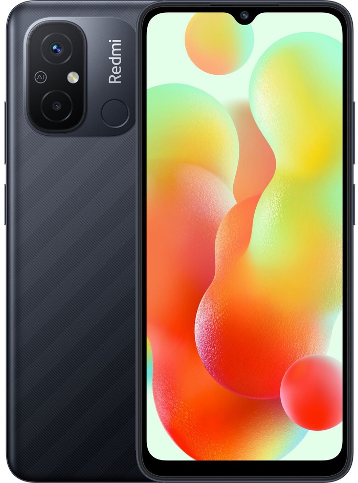 Смартфон Xiaomi Redmi 12C 64 ГБ, Серый графит, Dual nano SIM №1