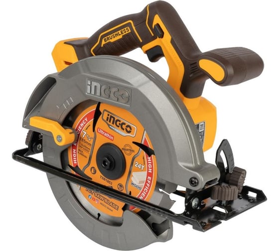 Аккумуляторная циркулярная пила INGCO BL 20В, без АКБ и ЗУ SUPER INDUSTRIAL CSLI1851, 185 мм, 4800 об/мин детальное изображение - 1