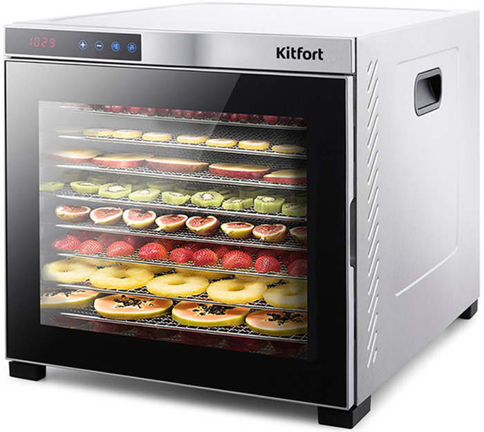 Сушилка для овощей Kitfort KT-1910 Professional Series, 1000 Вт, Серебристый №1