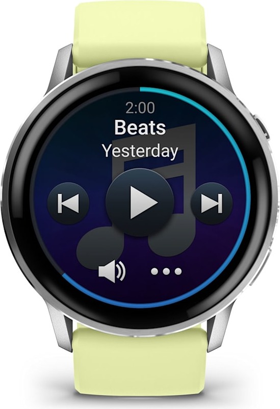Смарт-часы Garmin Venu 4 45 мм, Серебряный с лимонным ремешком детальное изображение - 2