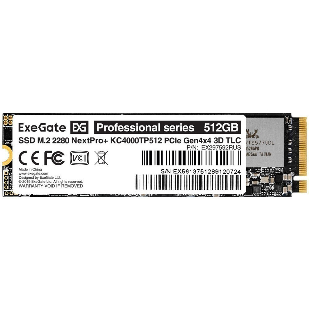 Накопитель SSD ExeGate NextPro+ KC4000TP512, 512 Гб детальное изображение - 1